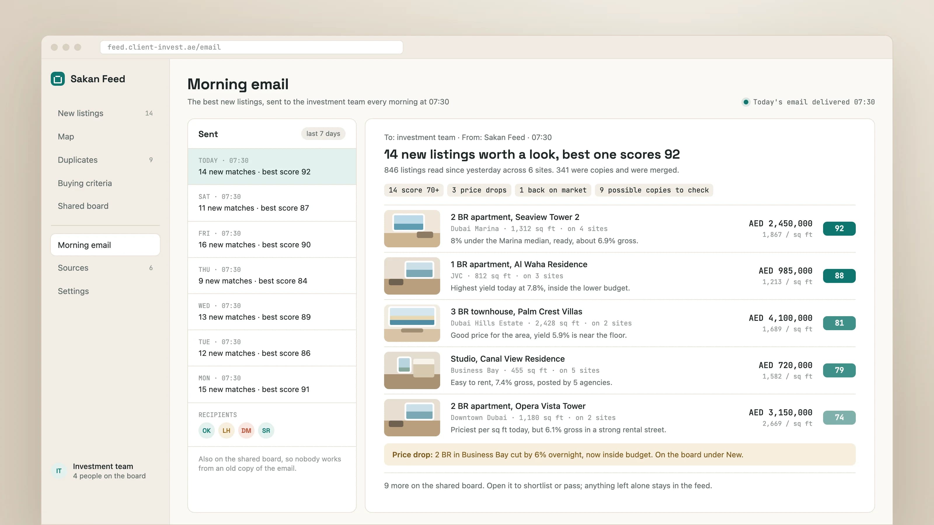 Every new listing, once, in one place: product screen 4 of 5