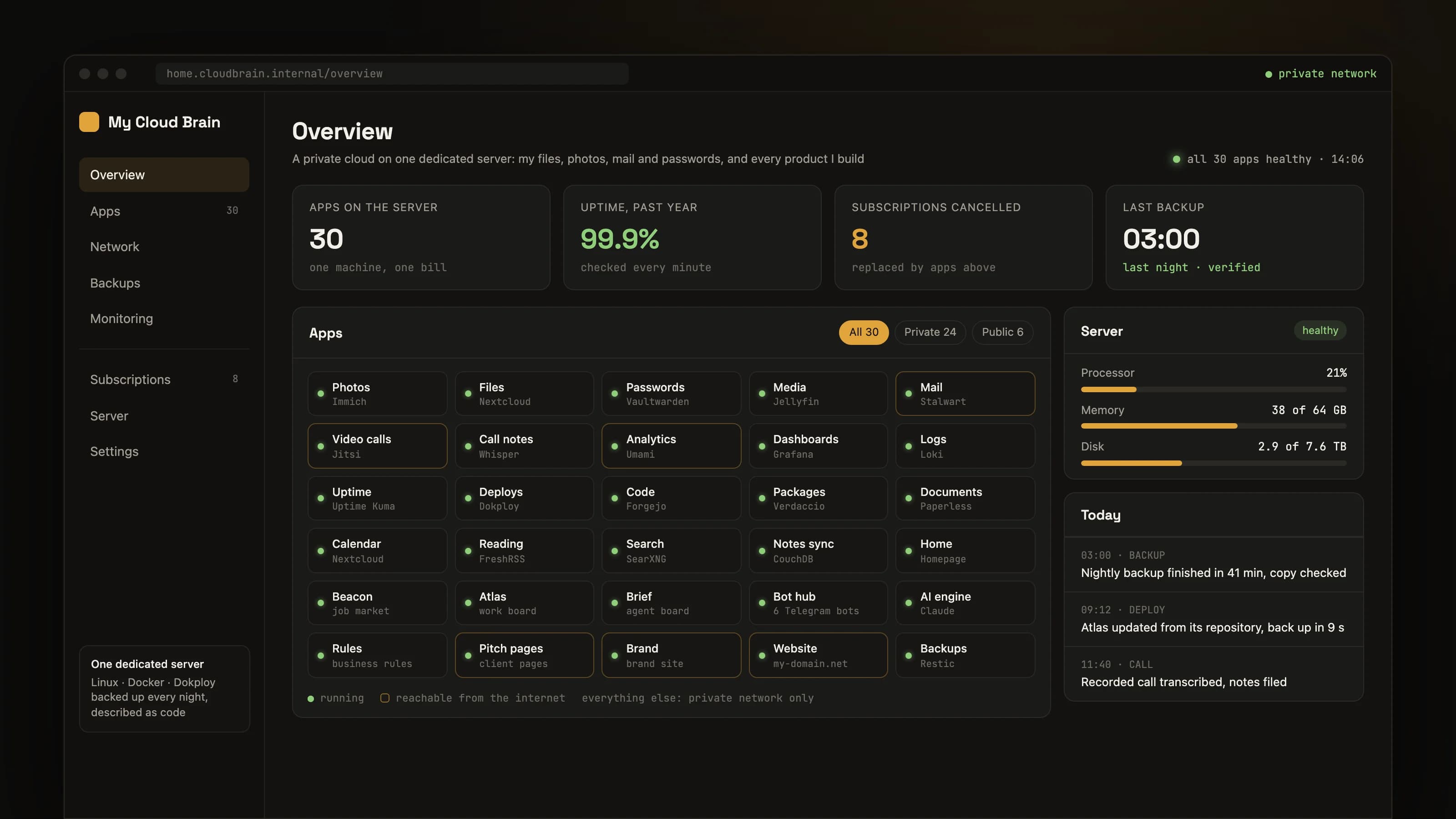 Home Cloud: product screen 1 of 5