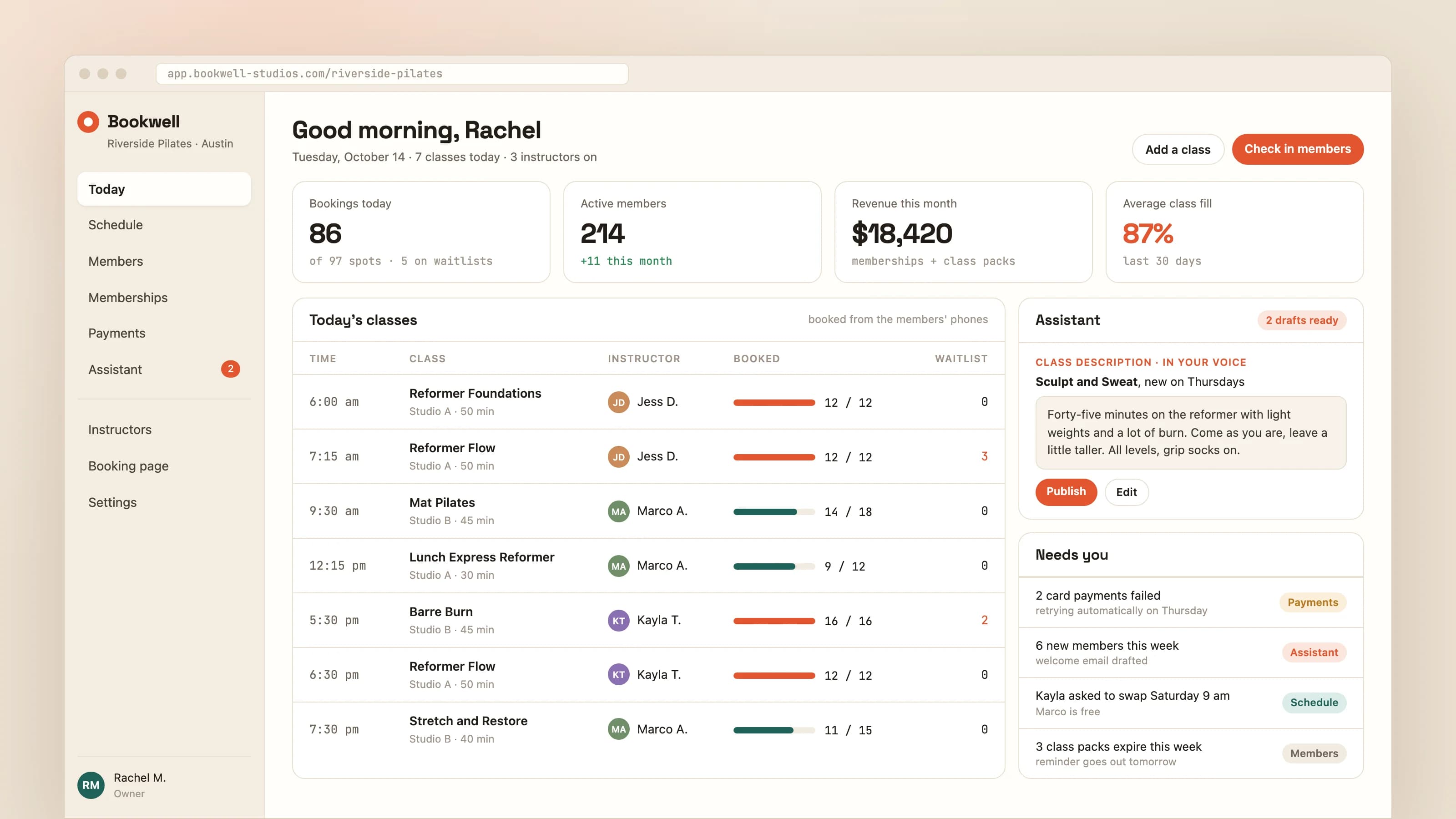 From an idea to paying customers: the main product screen