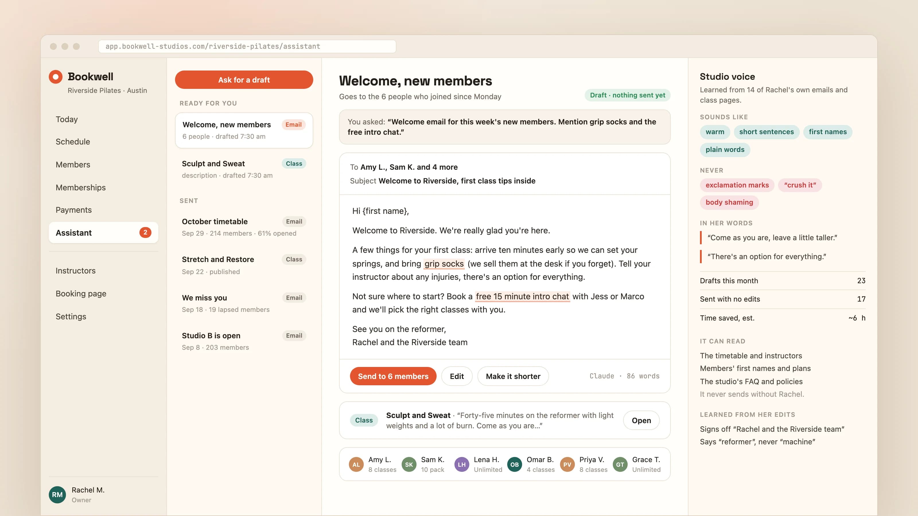 From an idea to paying customers: product screen 4 of 5